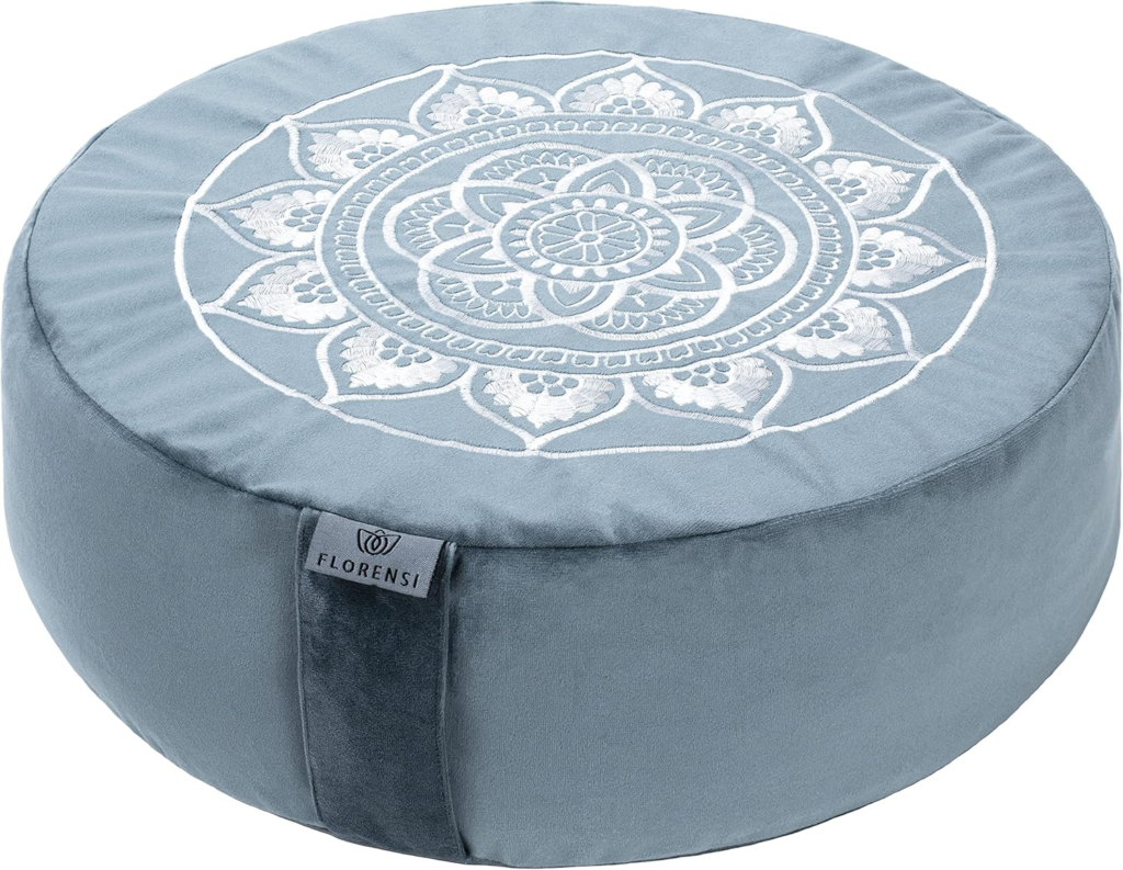 Meditation cushion for spiritual wellness available on Amazon.”