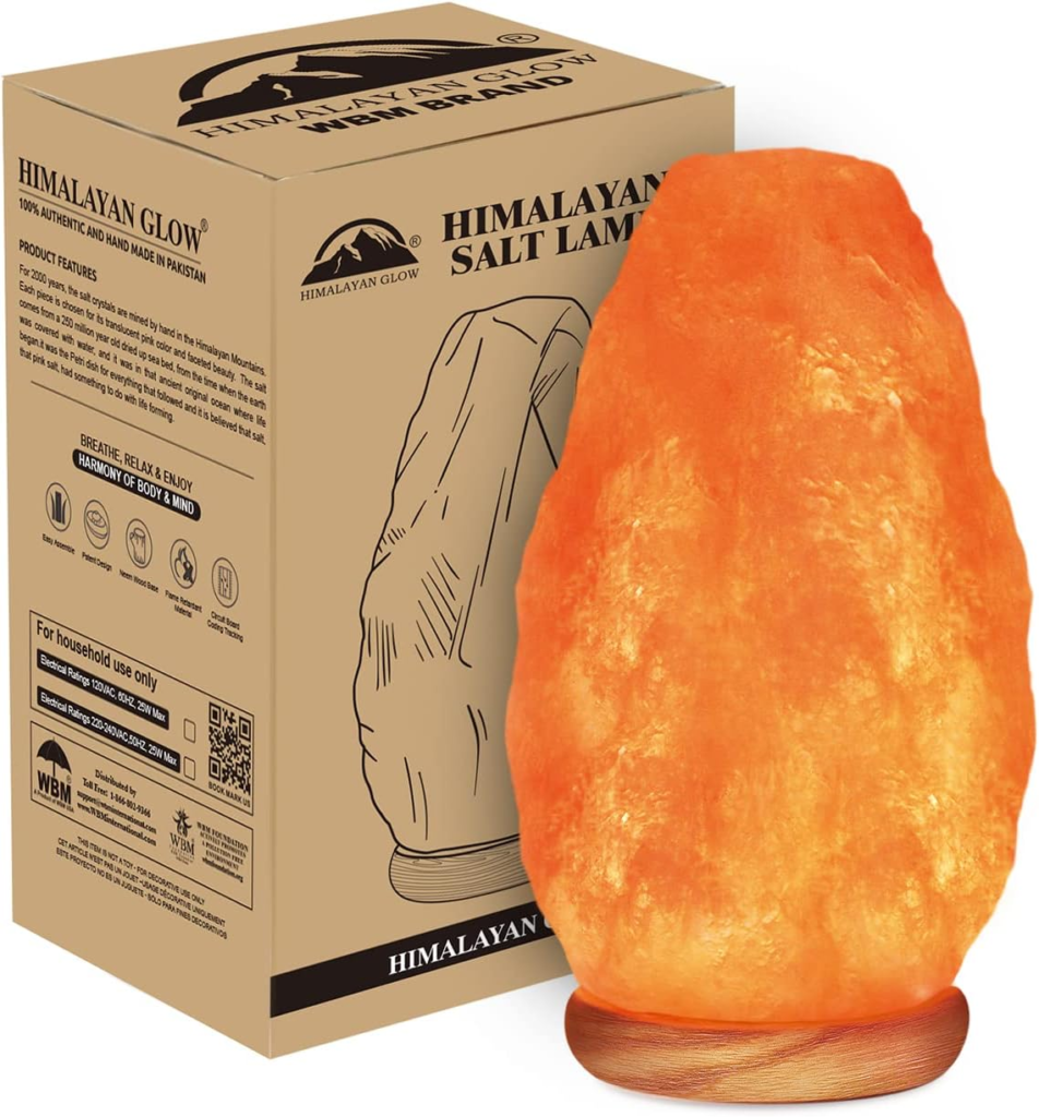 “Himalayan salt lamp for spiritual wellness and relaxation.”